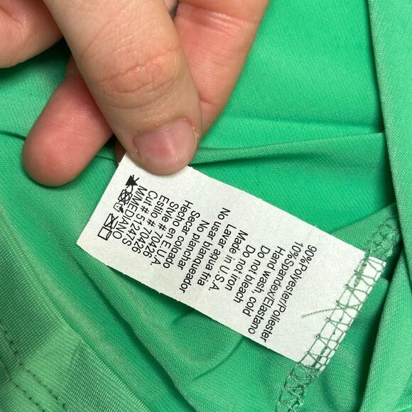 Vintage HAVE Tank Top | Y2K Deadstock Retro Green Tank Top w. Halter | Sz SM - Picture 7 of 8